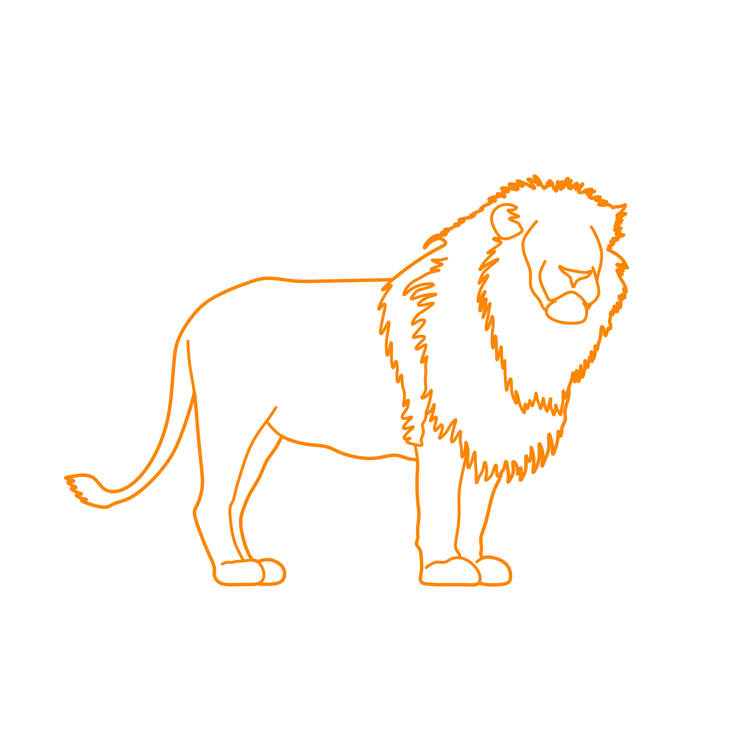 Animals Safari Lions Outline Drawing Svg Vector Free Vectors